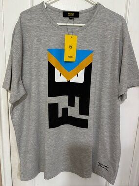 Fendi | Shirts | Mens Black And Yellow Fendi Tshirt | Poshmark